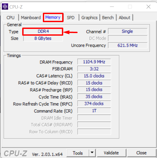 ver memória RAM através do CPU-Z 