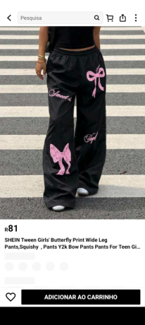 calsa-pantalona-y2k-preta-com-lacos-rosa-tamanho-m-big-0